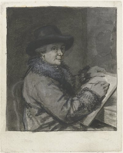 Portret artysty Johannesa Jansona, rysunek autorstwa Louis Bernard Coclers