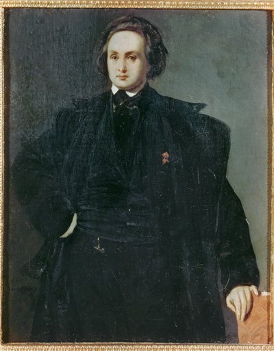 Poeta Victor Hugo jako młody mężczyzna ... (obraz na płótnie) autorstwa Louis Boulanger