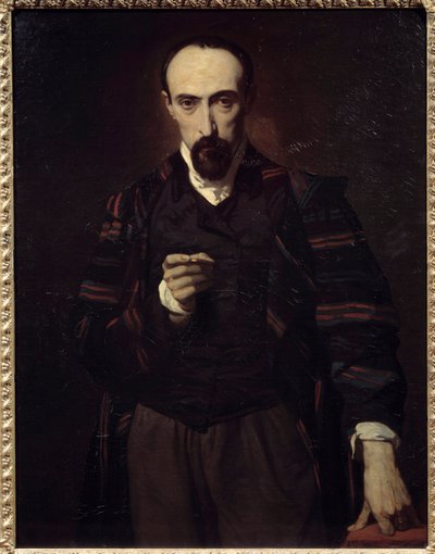 Portret malarza i rytownika Achille Deveria (1800-1857). Obraz Louisa Boulangera (1806-1867) autorstwa Louis Boulanger