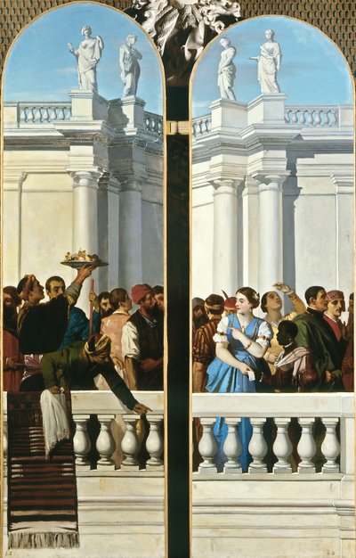Uczta w stylu weneckim, prawy panel autorstwa Louis Boulanger