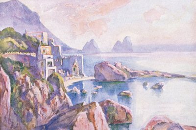 Wyspa Capri, z Hutchinsons Picturesque Europe wydanej przez Hutchinson & Son, ok. 1930 autorstwa Louis Burleigh Bruhl