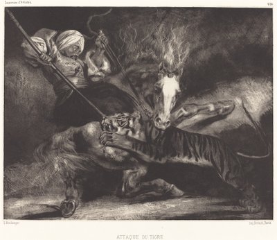 Atak tygrysa autorstwa Louis Candide Boulanger
