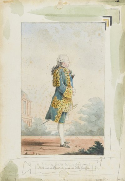 Ludwik Filip II, książę Chartres 1747-1793, 1760 autorstwa Louis Carrogis dit Carmontelle