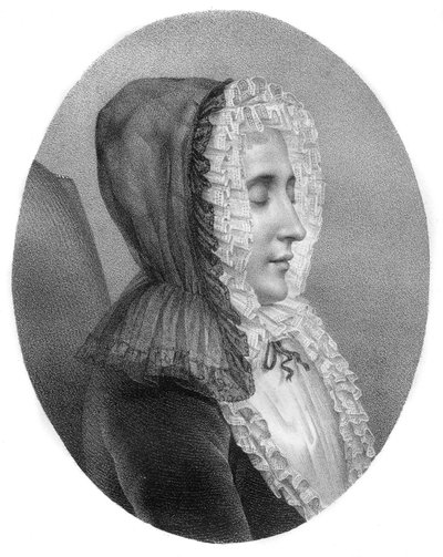 Madame du Deffand - Marie de Vichy-Chamrond (lub Champrond), Marquise du Deffand - 1697-1780 - grawer autorstwa Carmontelle - autorstwa Louis Carrogis (after) Carmontelle