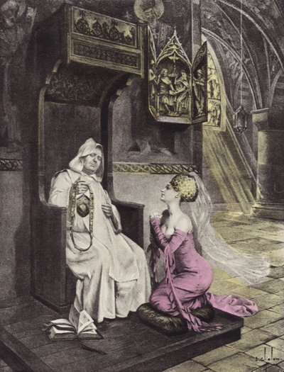 Pani i zakonnik, dzień trzeci, historia trzecia autorstwa Louis Chalon