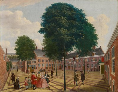 Duży Dziedziniec Domu Trędowatych, 1735 autorstwa Louis Chalon