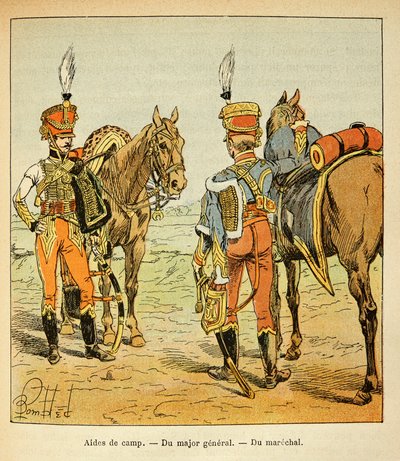 Ilustracja zbombardowanego Ludwika (1862-1927) z książki „Memoriał św. Heleny” hrabiego Emmanuela de Las Cases (1766-1842): Aide de camp wielkiej armii: generała dywizji i marszałka, zbiory prywatne autorstwa Louis Charles Bombled