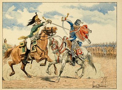 Ilustracja zaczerpnięta z książki „Bohaterowie Siecle”, anegdotyczne recytacje Dicka de Lonlay i ilustrowane przez Louisa Bombleda (1862-1927) autorstwa Louis Charles Bombled