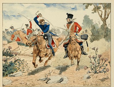 Ilustracja zaczerpnięta z książki „Bohaterowie Siecle”, anegdotyczne recytacje Dicka de Lonlay i ilustrowane przez Louisa Bombleda (1862-1927) autorstwa Louis Charles Bombled