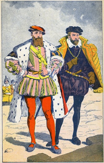 Książę Guise i admirał Coligny autorstwa Louis Charles Bombled