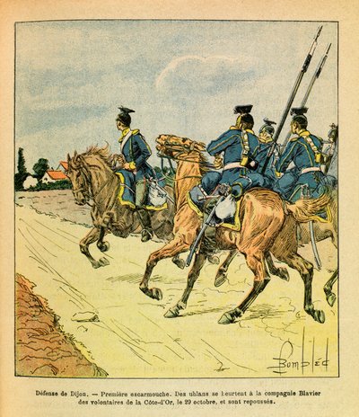 Wschodnia Armia Eugeniusza Sierżanta, dit Grenest, zilustrowana przez Louisa Bombleda (1862-1927) (Wojna francusko-niemiecka; kampania 1870-1871): Obrona Dijon 29 października autorstwa Louis Charles Bombled