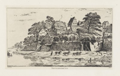 Widok Neckargemünd (Badenia-Wirtembergia) Neckargemünd (tytuł na obiekcie) autorstwa Louis Charles Hora Siccama