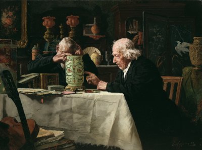 Koneserzy (olej na płótnie) autorstwa Louis Charles Moeller