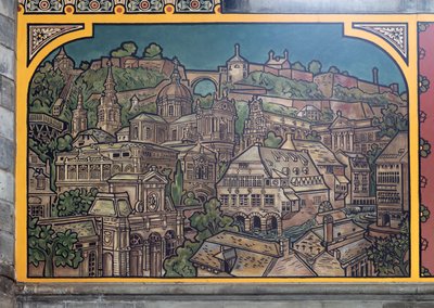 Budynek dworca kolejowego (Sint-Pietersstation). Wnętrze. 1912. Hol wejściowy. autorstwa Louis Cloquet
