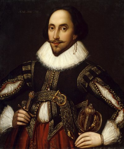 Portret brytyjskiego dramaturga Williama Szekspira autorstwa Louis Coblitz
