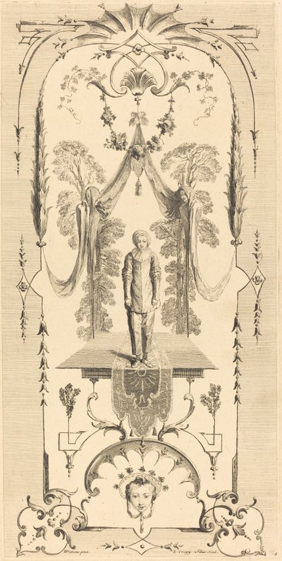 Gilles autorstwa Louis Crépy after Antoine Watteau