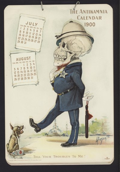 Ilustracja do kalendarza antykamnijskiego, 1900 autorstwa Louis Crucius or Crusuius