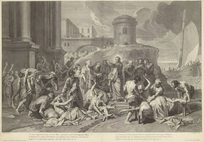 Chrystus uzdrawia chorych autorstwa Louis Desplaces