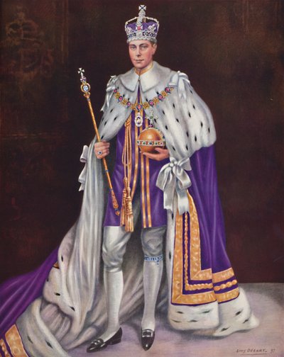 „Jego Królewska Mość Król Jerzy VI”, 1937 autorstwa Louis Dezart