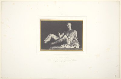 Tezeusz autorstwa Fidiasza/ Fragment frontonu Partenonu w Atenach/ Obecnie w Muzeum Brytyjskim autorstwa Louis Désiré Blanquart Evrard
