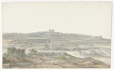 Widok na Pałac Wielkiego Mistrza Vedala, znajdujący się w Boschetto na Malcie Vue de Boschetto, maison de plaisance du Grand-Maître, à 2 lieus de la ville de Malthe (tytuł obiektu) Voyage en Italy i Sicile et à Malte - 1778 (tytuł serii) autorstwa Louis Ducros