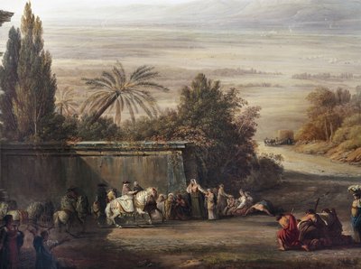 Pius VI z wizytą na Bagnach Pontyjskich autorstwa Louis Ducros