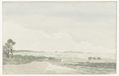 Vergezicht met de stad Gallipoli Odległy widok na miasto Gallipoli (tytuł na obiekcie) Podróże po Włoszech, Sycylii i Malcie - 1778 (tytuł serii) autorstwa Louis Ducros