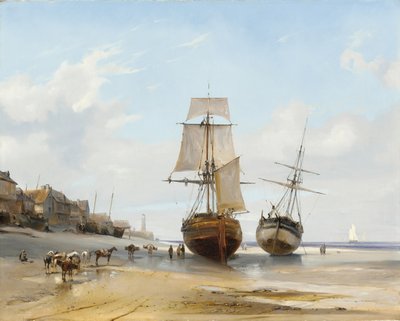 osierocone łodzie autorstwa Eugene Isabey