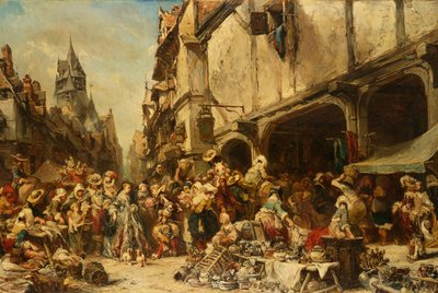 Rynek, 1862 autorstwa Eugene Isabey