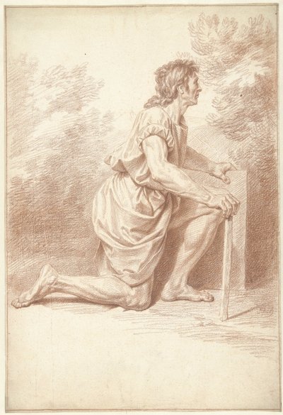 Klęczący mężczyzna, na prawo autorstwa Louis Fabritius Dubourg