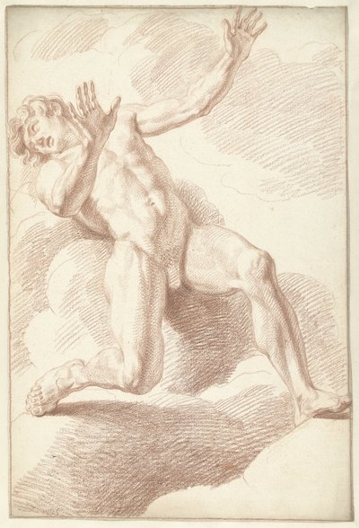 Akt męski, leżący autorstwa Louis Fabritius Dubourg