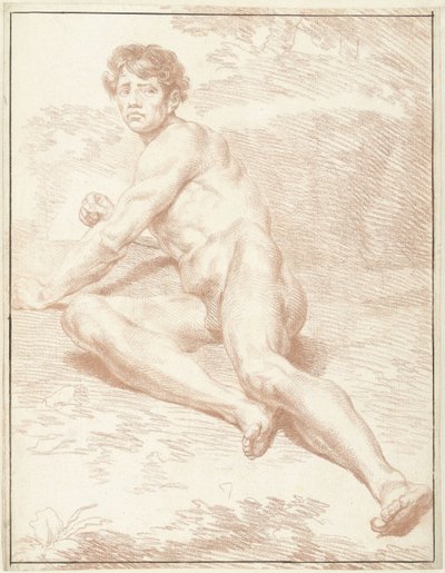 Akt męski, leżący, stojący autorstwa Louis Fabritius Dubourg