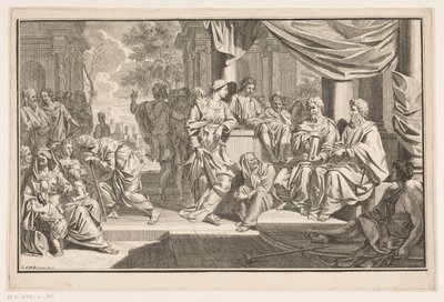 Paweł i Barnaba głoszą przed świątynią autorstwa Louis Fabritius Dubourg