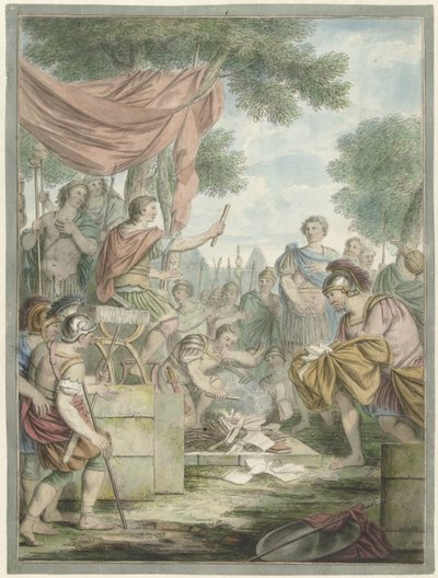 Pompejusz pali listy Sertoriusa autorstwa Louis Fabritius Dubourg