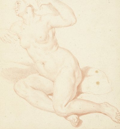 Studium siedzącego aktu kobiecego autorstwa Louis Fabritius Dubourg