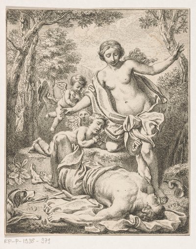 Wenus i Adonis autorstwa Louis Fabritius Dubourg