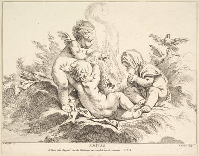 Zima. autorstwa Louis Felix de la Rue