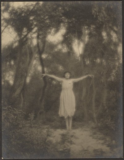 [Tancerka w ogrodzie] autorstwa Louis Fleckenstein