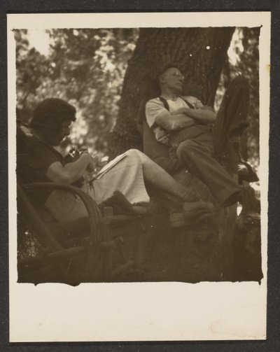 [Florence i mąż w lesie]. autorstwa Louis Fleckenstein