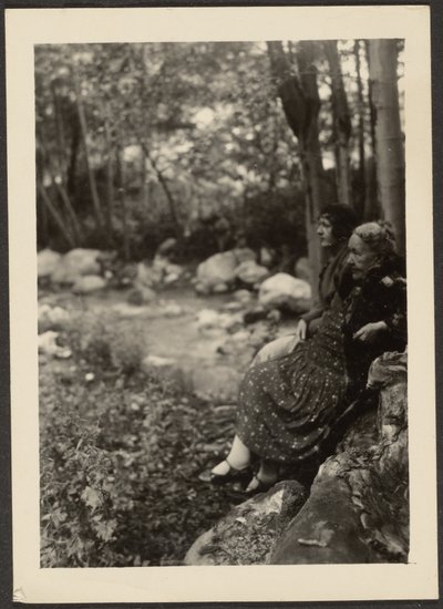 [Florence i pani Fleckenstein nad Leśnym Strumieniem]. autorstwa Louis Fleckenstein