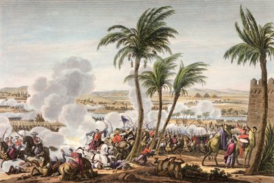 Bitwa o Piramidy, Egipt, 3 Termidor, rok 6, 21 lipca 1798 autorstwa Louis Francois Couche