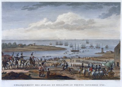 „Zaokrętowanie Anglików w Holandii, 30 listopada 1799” autorstwa Louis Francois Couche