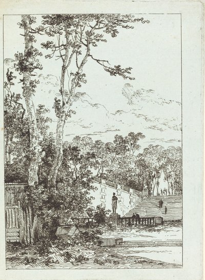 Opuszczony park autorstwa Louis Gabriel Moreau the Elder