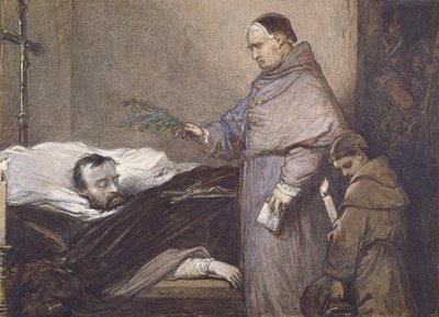 Martin Rithone błogosławi ciało hrabiego Egmont autorstwa Louis Gallait