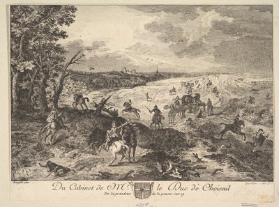Napad na drodze po obrazie w zbiorach księcia de Choiseul, 1771. autorstwa Louis Germain