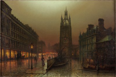 Ulica św. Mikołaja, Newcastle upon Tyne, 1902 autorstwa Louis Grimshaw