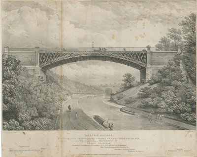Calton Bridge: litografia cynkowa, bd [1826] autorstwa Louis Haghe
