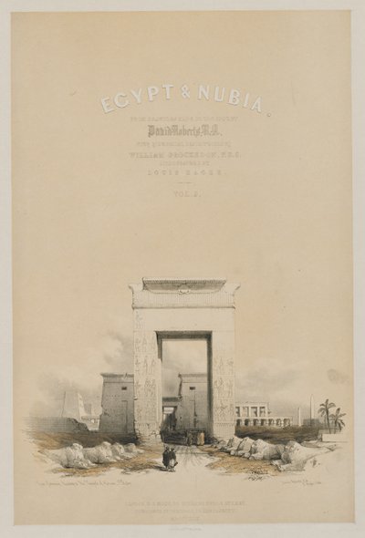 Egipt i Nubia: Frontispiece Tom V, 1849. autorstwa Louis Haghe
