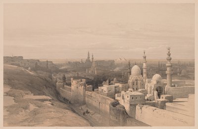 Egipt i Nubia: Tom III - nr 26, Kair, Patrząc na zachód, 1838. autorstwa Louis Haghe