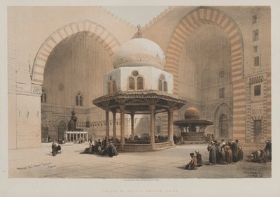Egipt i Nubia, Tom III, Meczet Sułtana Hassana, Kair, 1848. autorstwa Louis Haghe